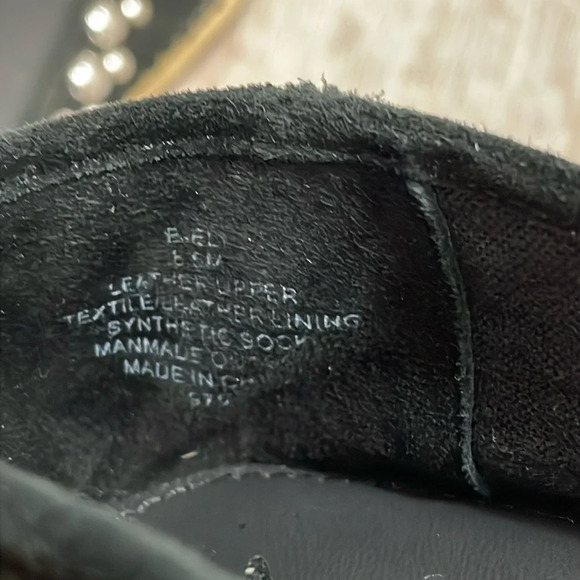 NWOT B Brian Atwood Studded Eli Black Suede Leather Espadrille Flats 8.5 - Picture 7 of 14